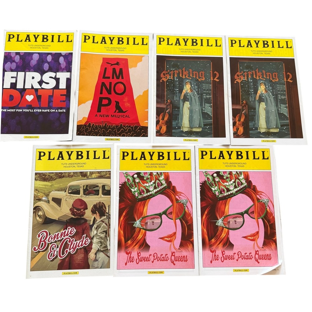 TUTS Underground Houston Playbills Sweet Potato Queens Bonnie & Clyde